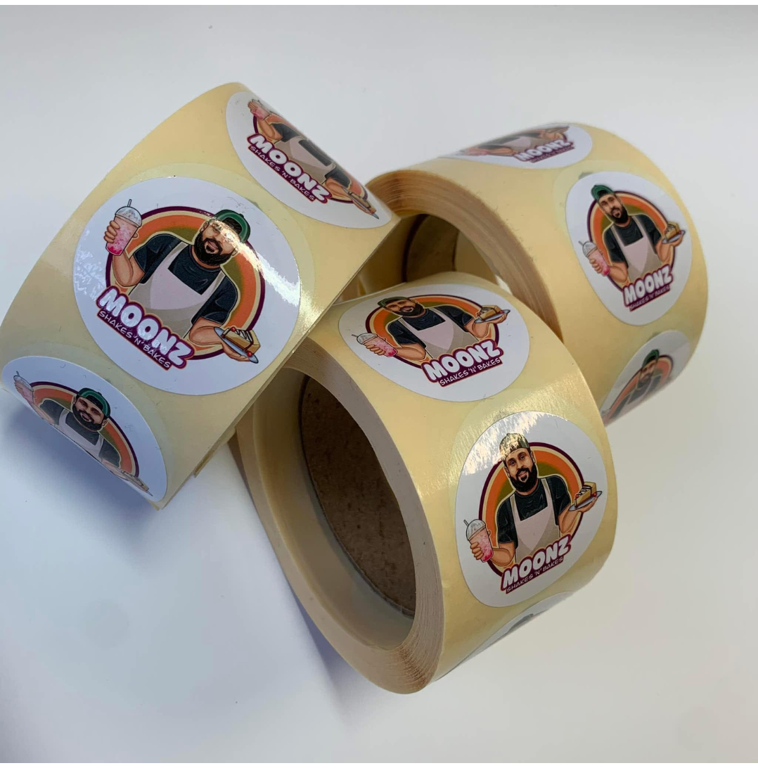 Circle stickers on a roll