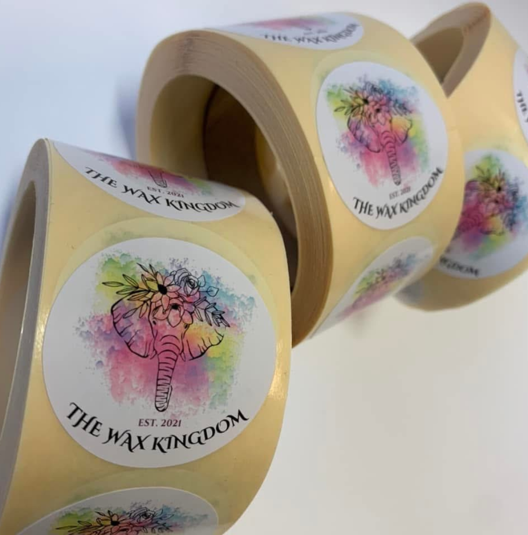 Circle stickers on a roll