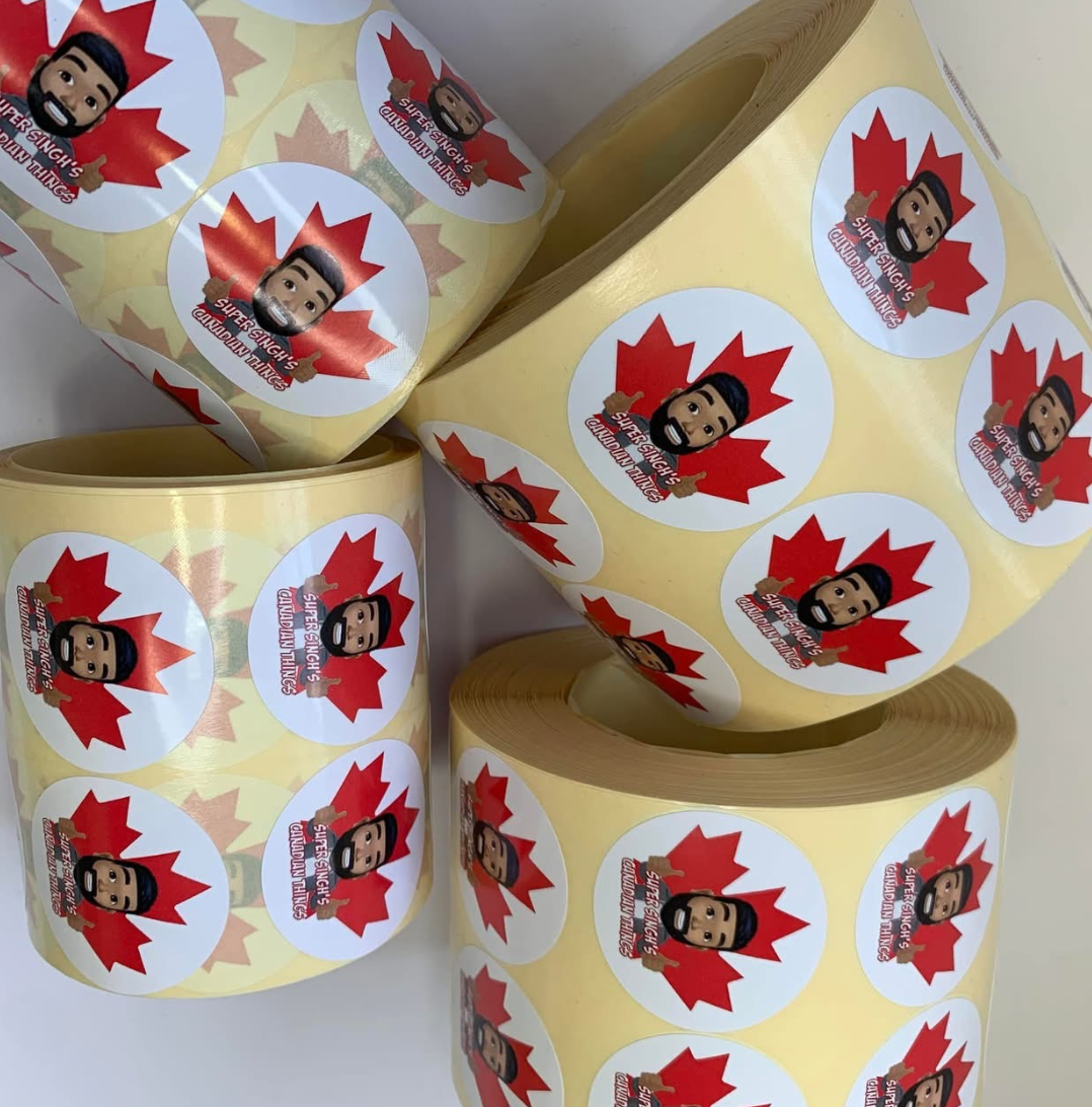 Circle stickers on a roll
