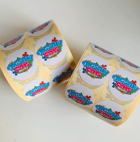 Circle stickers on a roll